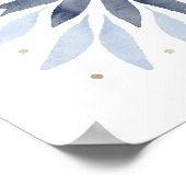 ブルーボーホウォーターカラーマンダラアート ポスター (角)