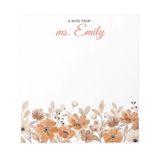 ブルーボーホウォーター縁どカラー ノートパッド (正面)