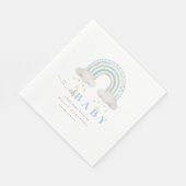 ブルーボーホウォーター色レインボーボーボーイ赤ちゃんシャワー スタンダードランチョンナプキン (角)