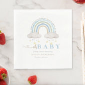 ブルーボーホウォーター色レインボーボーボーイ赤ちゃんシャワー スタンダードランチョンナプキン