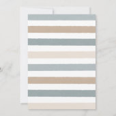 ブルーボーホウォーター色レインボーボーボーイ赤ちゃんシャワー 招待状 (裏面)