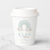 ブルーボーホウォーター色レインボーボーボーイ赤ちゃんシャワー 紙コップ (正面)