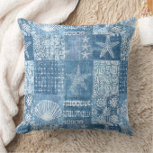 ブルーボーホコースト装飾用クッション クッション (ブランケット)