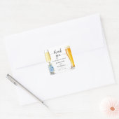 ブルーボーホシックな泡とブリュースありがとうござ結婚う スクエアシール (封筒)