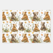 ブルーボーホチキン子供部屋シームレスパターン ラッピングペーパーシート (正面3)