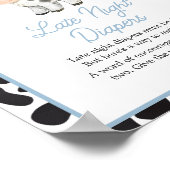 ブルーボーホハイランドカウカベビー深夜おむつ ポスター (角)