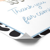 ブルーボーホハイランドカウトベビー有難うございま来す ポスター (角)