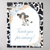 ブルーボーホハイランドカウトベビー有難うございま来す ポスター (正面)