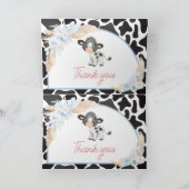 ブルーボーホハイランドカウベビーシャワー サンキューカード (内部)