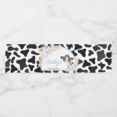 ブルーボーホハイランドカウベビーシャワー ペットボトルラベル (シングルラベル)