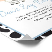 ブルーボーホハイランド牛の赤ちゃんシャワー言わないベビー ポスター (角)