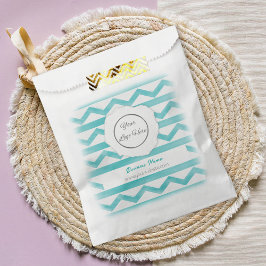 ブルーボーホパターンロゴビジネスのプロモーション紙 フェイバーバッグ