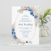 ブルーボーホパンパスグラスバースデーパーティー 招待状 (スタンド正面)