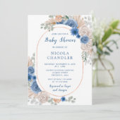 ブルーボーホパンパスグラスベビーシャワー 招待状 (スタンド正面)