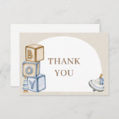 ブルーボーホブロックのおもちゃアーチ サンキューカード (正面/裏面)