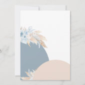 ブルーボーホベアーバルーンベビーシャワー 招待状 (裏面)