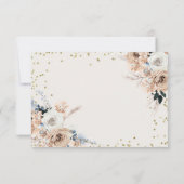 ブルーボーホベアーベビーシャワーサンキューカード サンキューカード (裏面)