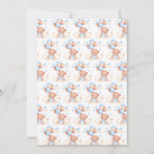 ブルーボーホベアーベビーシャワー 招待状 (裏面)