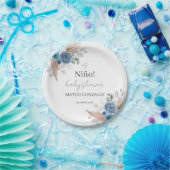 ブルーボーホボーイベビーシャワー紙プレート ペーパープレート (パーティー)