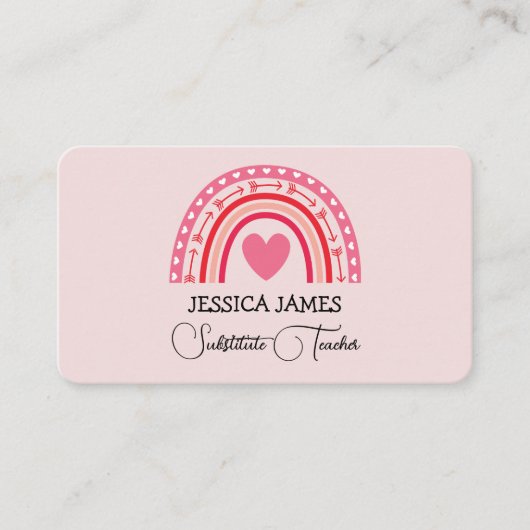 ブルーボーホレインボーキュート代用先生 名刺 (正面)