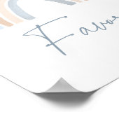 ブルーボーホレインボーベビーシャワーの好意サイン ポスター (角)