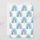 ブルーボーホレインボーベビーシャワー招待状 招待状 (裏面)
