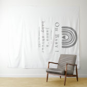 ブルーボーホレインボーベビーシャワー背景 タペストリー (インサイチュ(横))