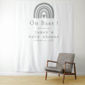 ブルーボーホレインボーベビーシャワー背景 タペストリー (インサイチュ)