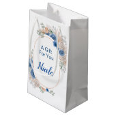 ブルーボーホーパンパスグラス ブライダルシャワー スモールペーパーバッグ (裏面アングル)