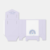 ブルーボーモダンホレインボーベイビーシャワーありがとう フェイバーボックス (折り畳みなし)