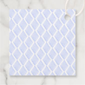 ブルーボーリボンフレームバプテスマメッセージカード フェイバータグ (裏面)