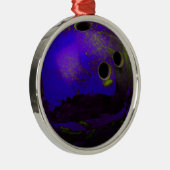 ブルーボーリングカスタマイズボール メタルオーナメント (右)