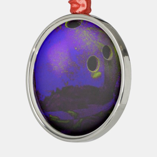 ブルーボーリングカスタマイズボール メタルオーナメント (左)