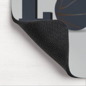 ブルーボールでバスケットボールの試合を愛する マウスパッド (コーナー)