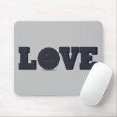 ブルーボールでバスケットボールの試合を愛する マウスパッド (マウス)