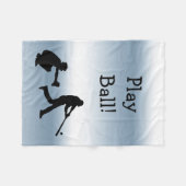 ブルーボール遊ボールスポーツフリースブランケット フリースブランケット (正面(横))