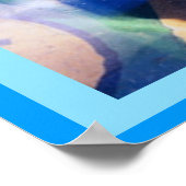 ブルーボール・ビリヤード・アート ポスター (角)