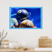 ブルーボール・ビリヤード・アート ポスター (キッチン)