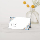 ブルーボー結婚ホフローラ折り プレイスカード (裏面)