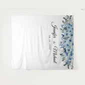 ブルーボー結婚ホ式背景 タペストリー (正面(横))