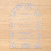 ブルーボ澄んタニカル結婚アクリル招待状 アクリル招待状 (正面)