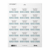 ブルーボ素朴ーホワイルドフラワー結婚ズの住所 ラベル (フルシート)