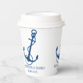 ブルーボ航海のートいかり紙カップ 紙コップ (正面)