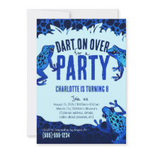 ブルーポイズンダーツカエル誕生日招待