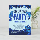 ブルーポイズンダーツカエル誕生日招待 招待状 (スタンド正面)