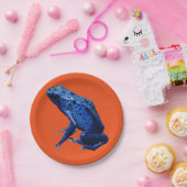 ブルーポイズンダーツカエル ペーパープレート (パーティー)