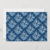 ブルーポインセチア写真 フラットホリデーカード シーズンカード (裏面)