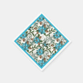 ブルーポインセチア&パインズ スタンダードカクテルナプキン (角)