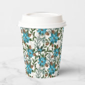 ブルーポインセチア&パインズ 紙コップ (左)