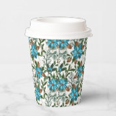 ブルーポインセチア&パインズ 紙コップ (右)